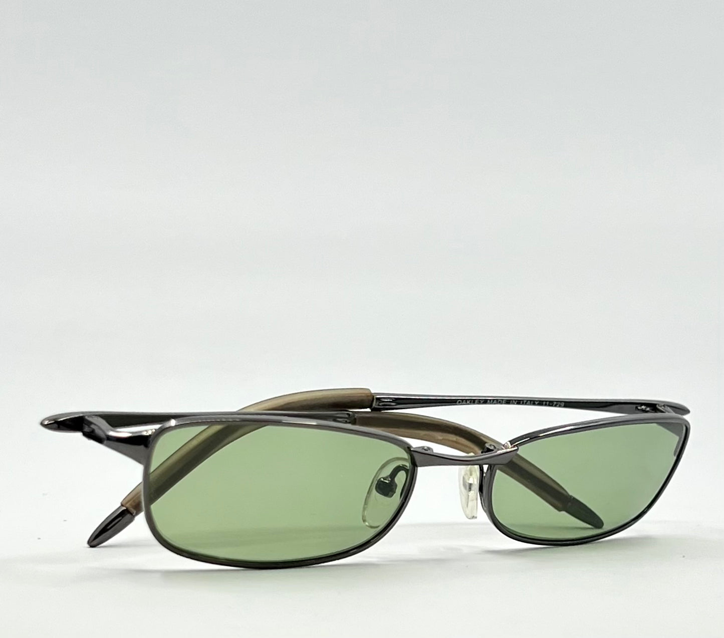 Oakley Straightline 2.0 Vintage Sunglasses-Model 11-729-New Solid Green Tinted Custom Sunglasses-UNWORN