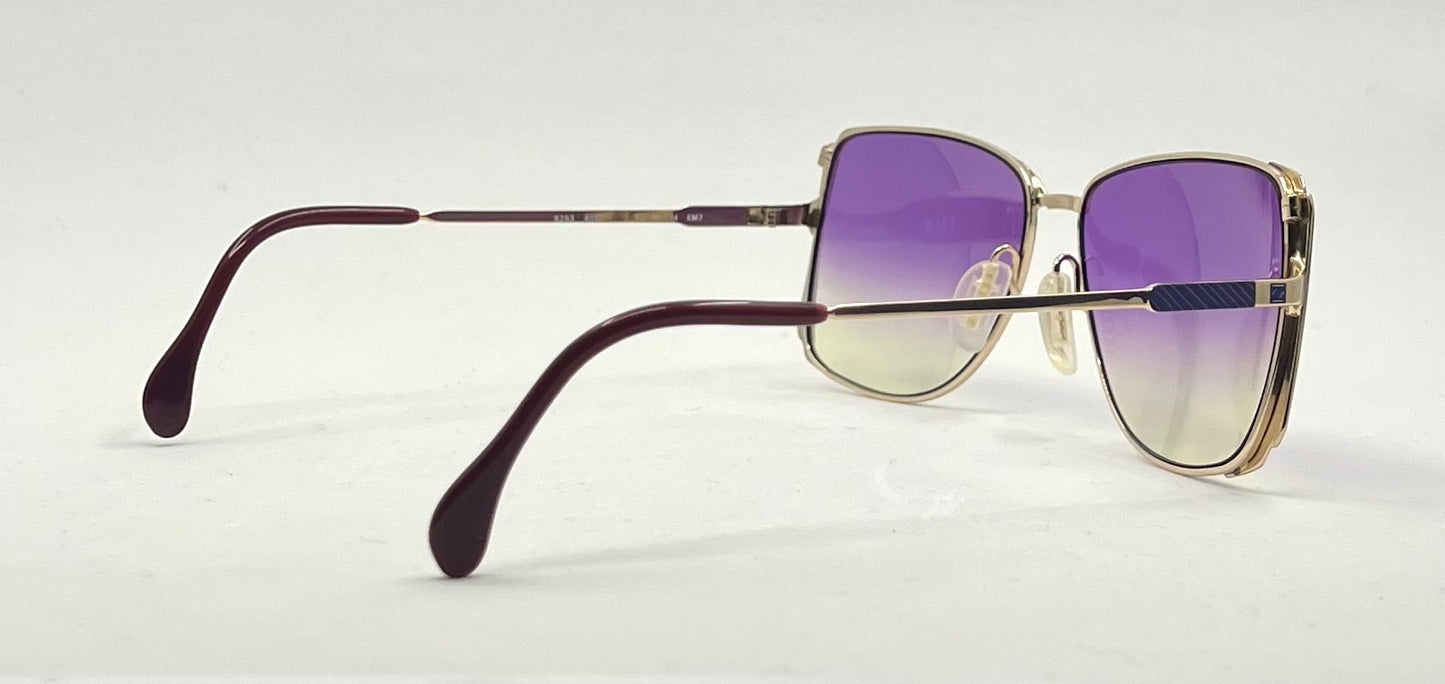 ZEISS 9293/0 Vintage Sunglasses w/New Purple to Yellow Gradient Custom Lenses-60mm