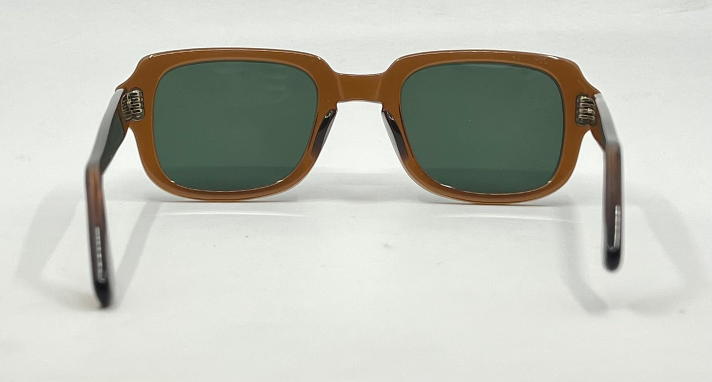 USS BCG 46-24 Vintage Military Frame-New Solid Green Second Chance Customs Lenses
