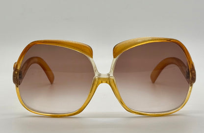 Rare Vintage Yves Saint Laurent 7777 Oversized Amber Gradient Sunglasses, Made in France