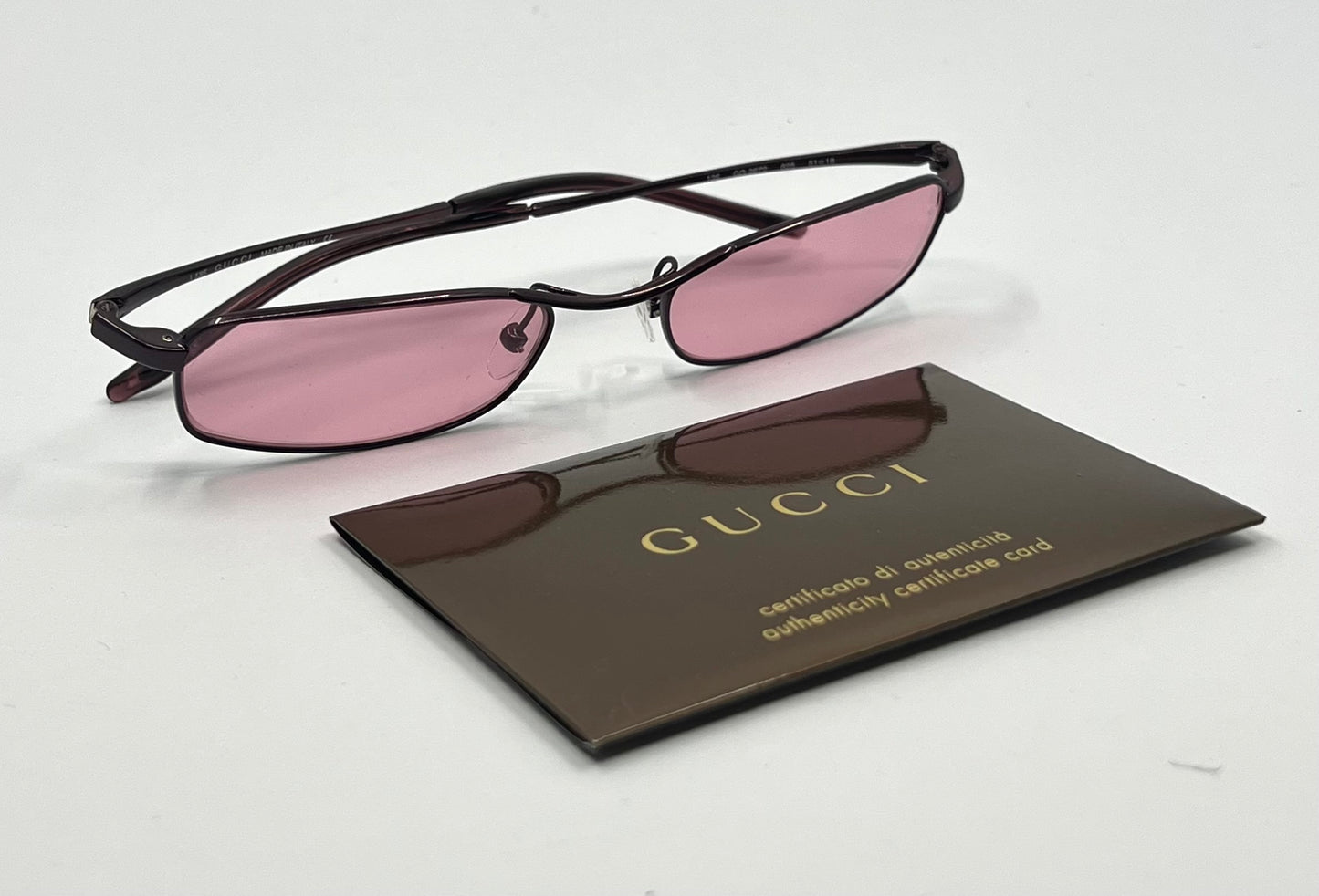 Gucci GG 2672 Y2K Vintage Sunglasses-Unworn w/New Pink Custom Lenses