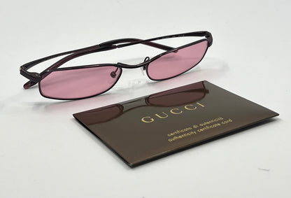 Gucci GG 2672 Y2K Vintage Sunglasses-Unworn w/New Pink Custom Lenses