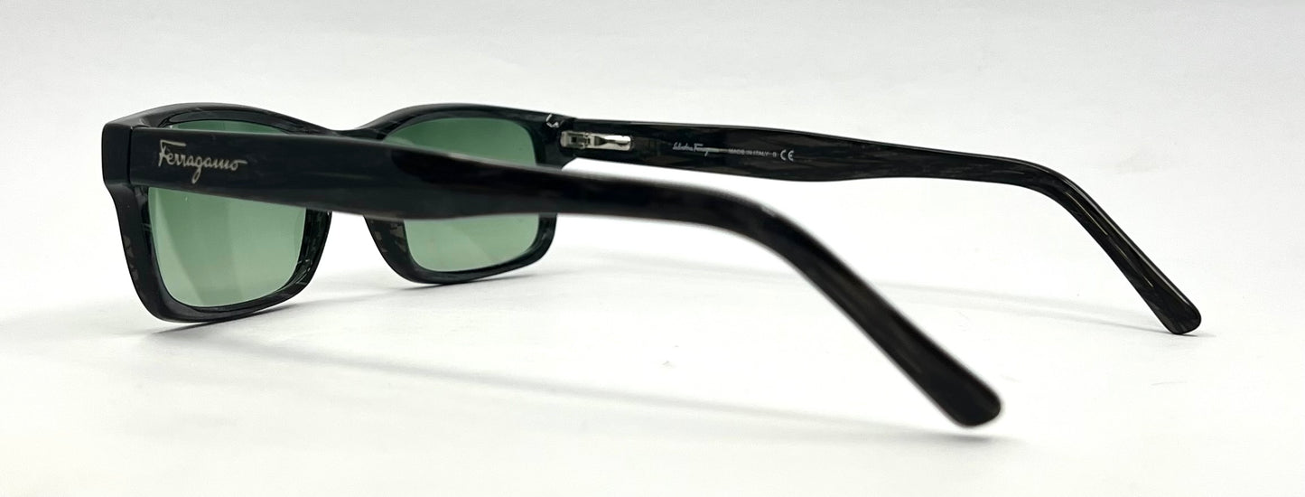 Salvatore Ferragamo 2669 593 Sunglasses w/New Solid Green Custom Lenses-53mm-Italy