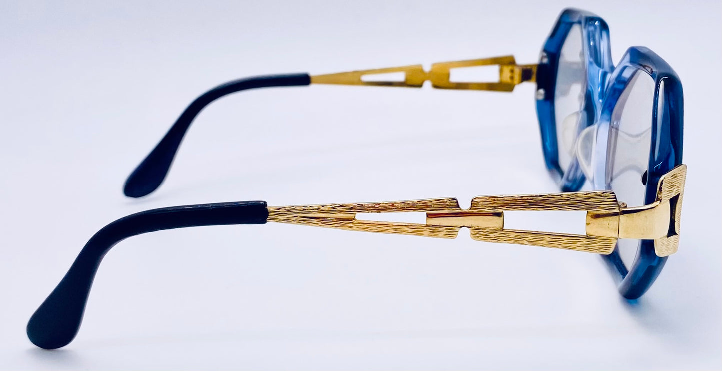 Vintage 1970s Pathway Hexagonal Blue Frame-Gold Temples-w/New Custom Berko’s Designs Lenses