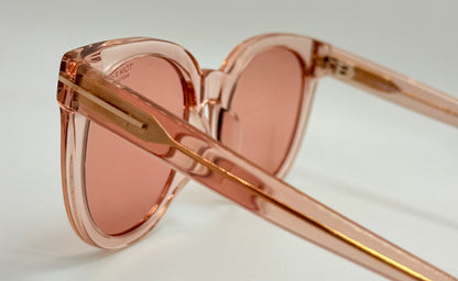 Brand New Tom Ford Moira TF1103 72S Sunglasses – Light Pink Frame with Photochromic Lenses, Full Kit