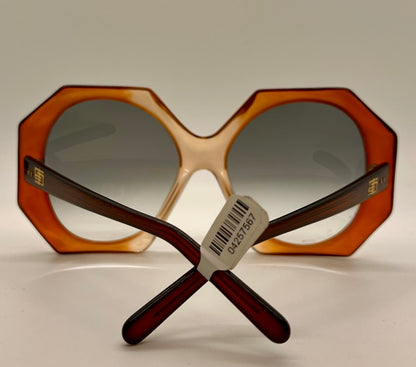 Vintage Emilio Pucci 5300 Sunglasses Amber Honey Burnt 53-18-130 Oversized