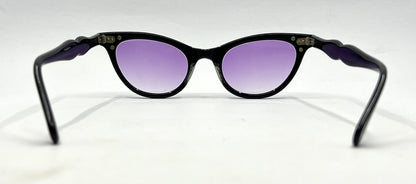 IMPERIAL USA Vintage Cat Eye Sunglasses-New Purple Gradient Lenses-Renewed