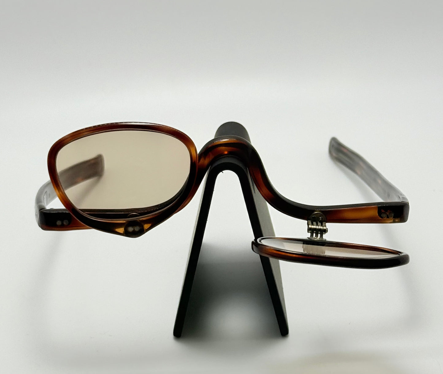 Vintage American Optical (AO) U.S.A. 5 1/2 Flip-Up Sunglasses - Tortoiseshell Frame