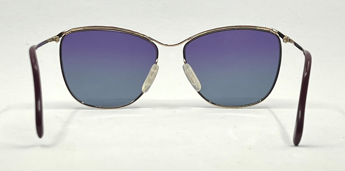 ZEISS Germany 6840 – Vintage Metal Sunglasses-New Gradient Custom Lenses-Unworn