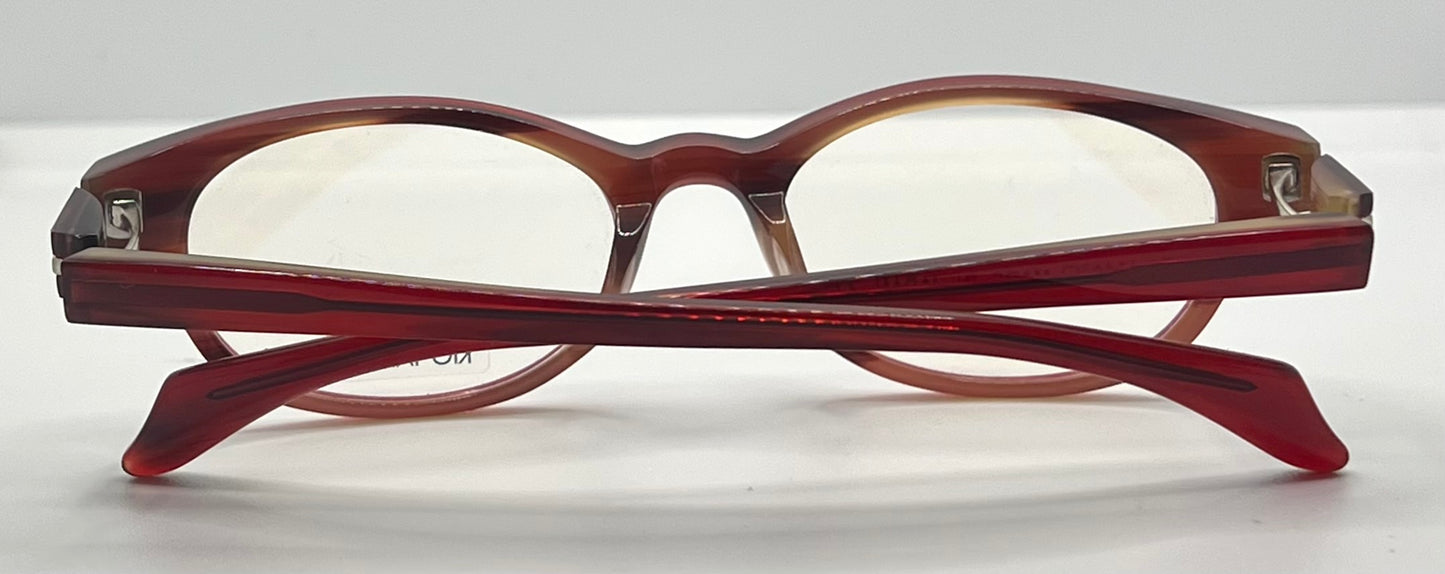 Kio Yamato KP-126U 49mm Red Oval Eyeglasses-New/Unworn-Japan Handmade