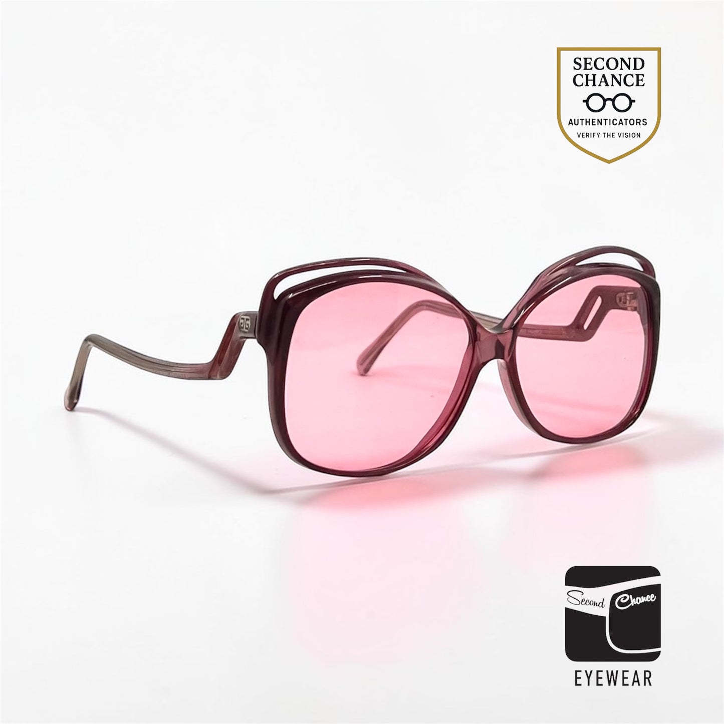 GIVENCHY AA VINTAGE Oversized Sunglasses-New Rose Custom Lenses-Unworn-France