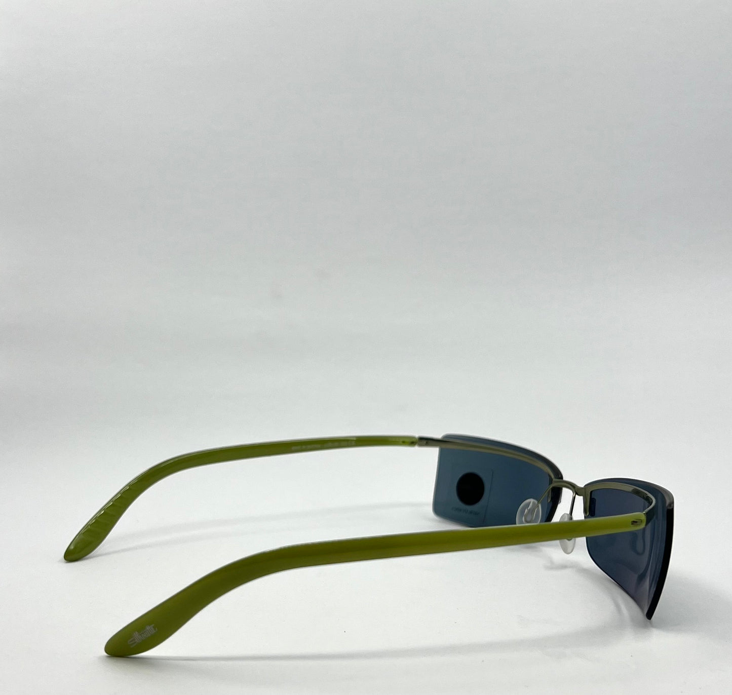 Silhouette 2131 Vintage Sunglasses- Y2K Deadstock Rimless w/Green Temples-Austria
