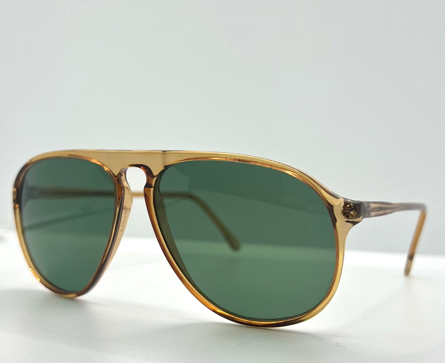 LOGO Paris LP 275 Vintage Sunglasses-Gold/Amber Frame-Custom Lenses-Deadstock-Italy