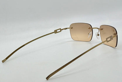 Gucci GG1777/S Strass Rimless Shield Sunglasses Gold/Brown 51mm-VINTAGE/UNWORN