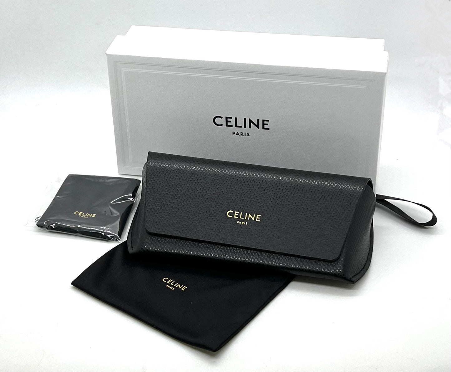 CELINE Triomphe CL40262U 01A Black Gold Sunglasses Deadstock Full Kit