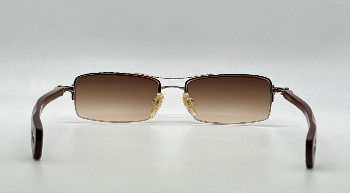 Chrome Hearts TOPPS
-Wood Temple-VINTAGE Rimless Sunglasses-Unworn Full Kit-Japan