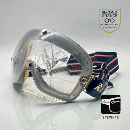 Ratti-Patent Vintage Motorcycle Goggles-Made in Italy-50s/60s Racing Aviator
