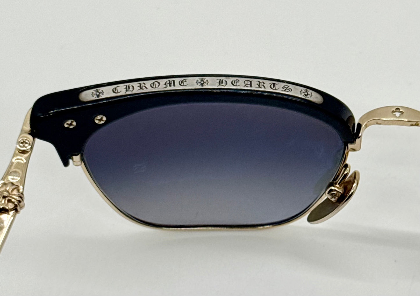 Chrome Hearts SLUNTRADICTION - Gold Sunglasses Zeiss Lenses Japan Authentic