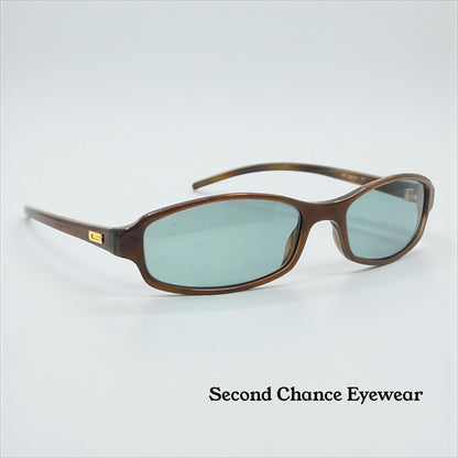 Gucci GG1473 5Y7 Y2K Vintage Sunglasses w/NewSolid Aquamarine Custom Lenses