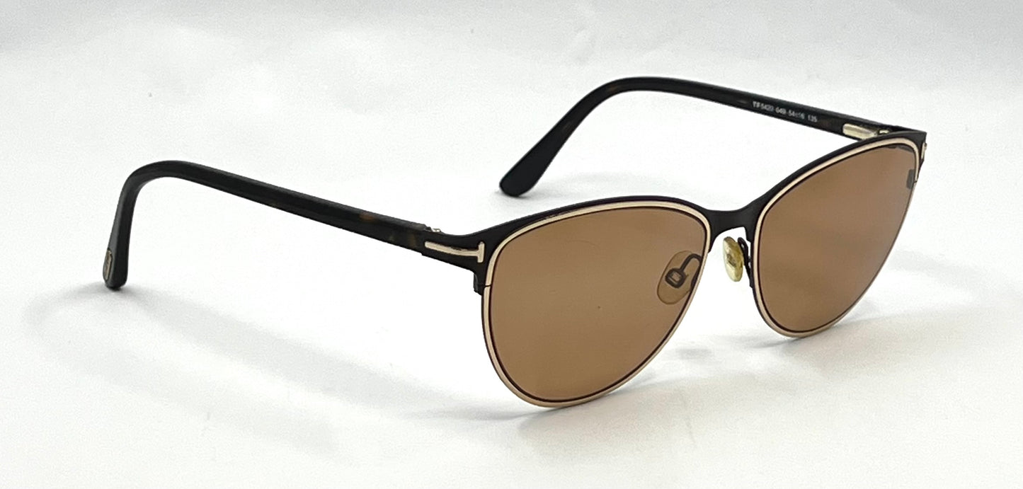 Tom Ford TF5420 049 Sunglasses-New Solid Tobacco Custom Lenses-Unworn w/Case