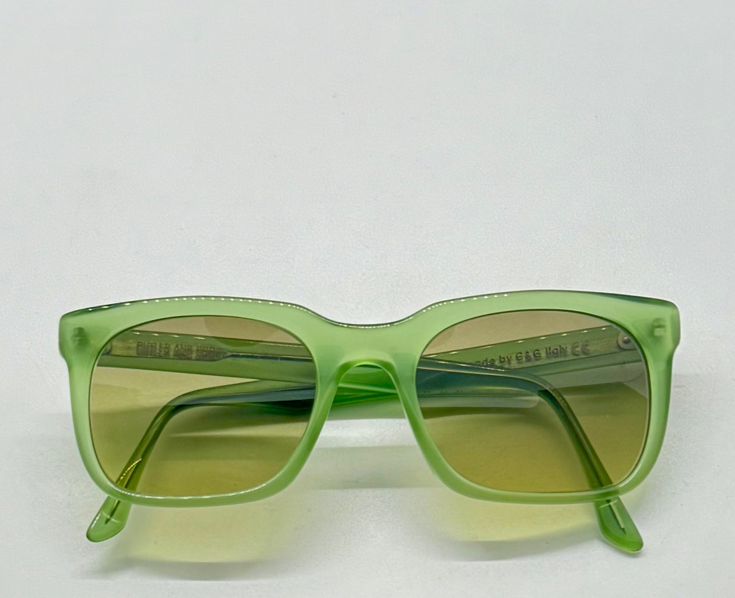 Cutler and Gross M:0974 Green Vintage Sunglasses w/New Olive–Citrus Gradient Custom Lenses-50mm