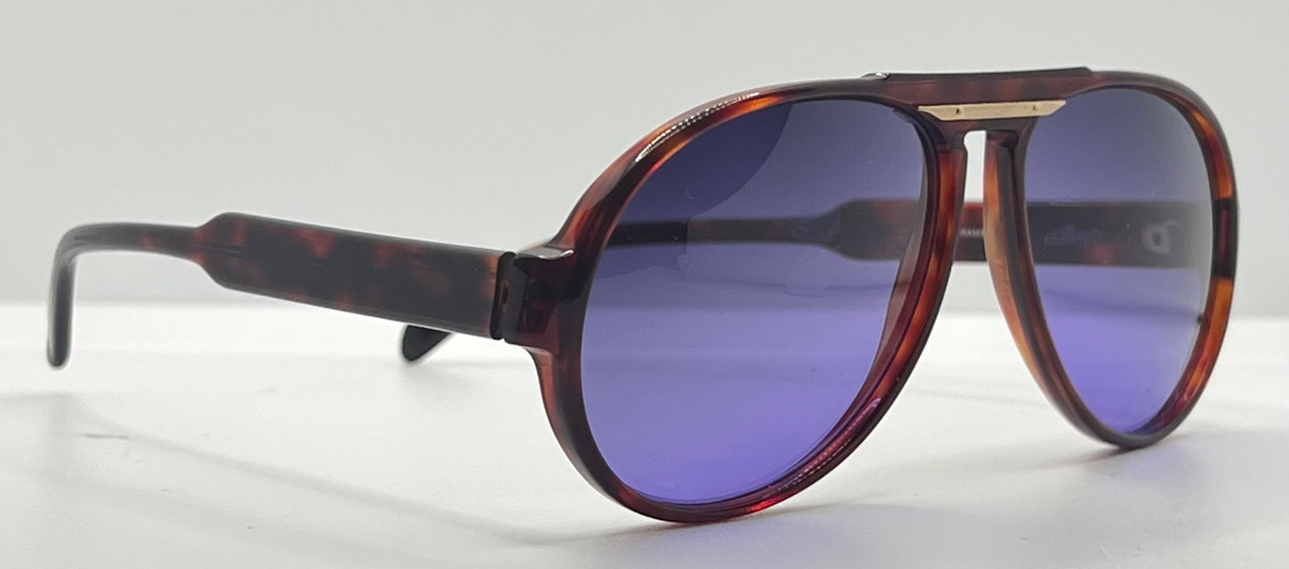 Silhouette M2095 Vintage Aviator Sunglasses w/New Violet Custom Lenses
