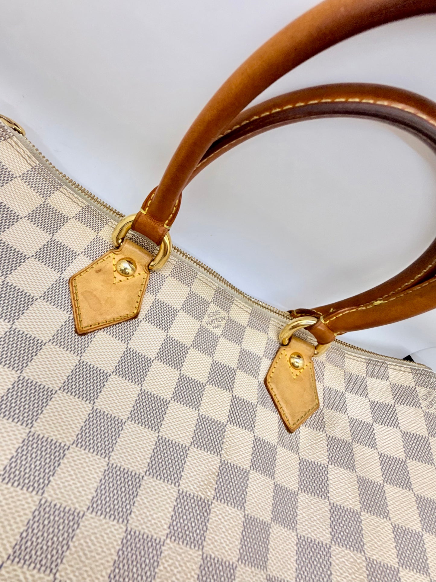 Louis Vuitton Saleya PM Damier Azur Tote Bag Gold Hardware