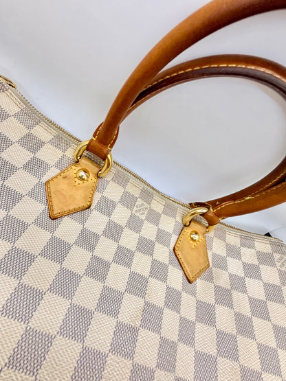 Louis Vuitton Saleya PM Damier Azur Tote Bag Gold Hardware