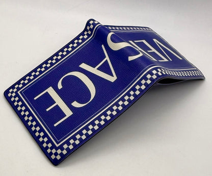 Versace Blue & White Logo Bifold Wallet-Made in Italy-Authentic