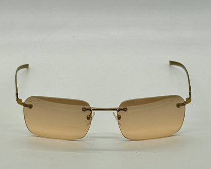 Gucci GG1777/S Strass Rimless Shield Sunglasses Gold/Brown 51mm-VINTAGE/UNWORN
