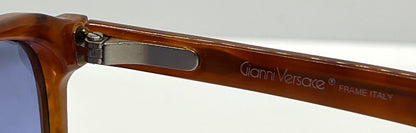 Gianni Versace 465 909 Vintage Sunglasses w/New Solid Blue Custom Lenses-54mm-Unworn/NOS