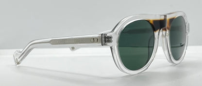 ENTOURAGE OF 7 “DECKER”-CRYSTAL & TORTOISE-GREEN LENS-BRAND NEW / UNWORN-FULL KIT