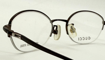 GUCCI GG 2660 7PR Y2K Vintage Half-Rim Oval Optical Frames – Italy