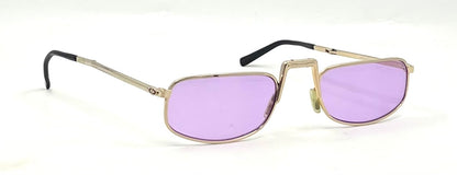 Christian Dior 2172 Monsieur Folding Gold 52-22 Purple Lenses