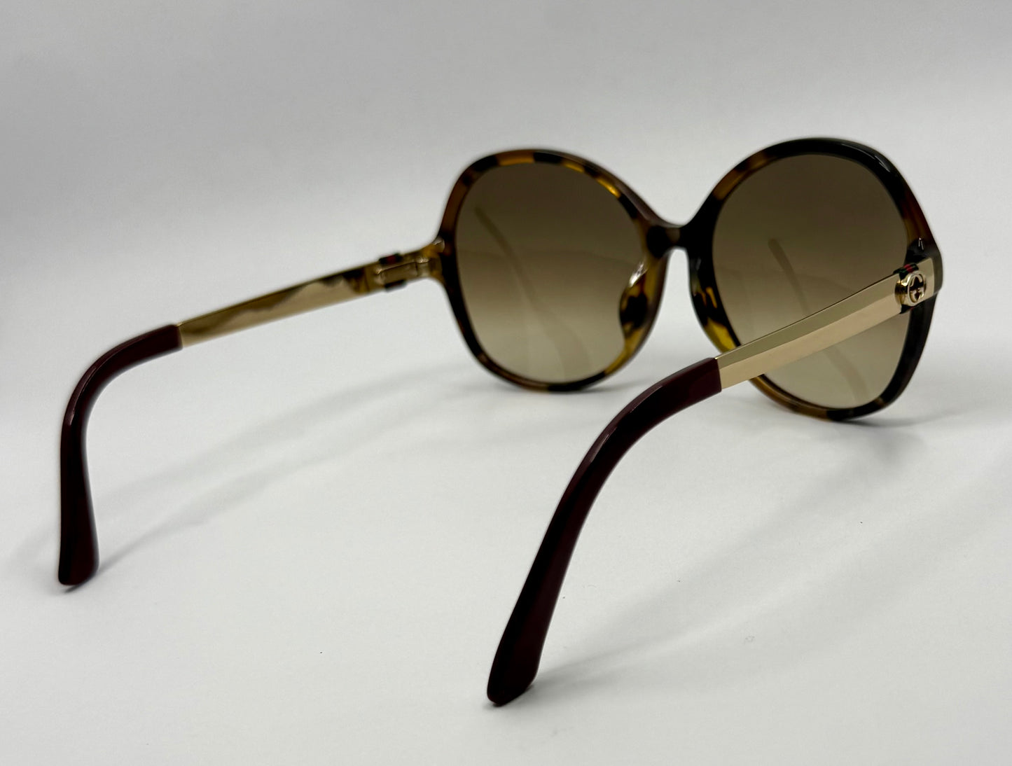 Gucci GG3796/F/S LV5CC Oversized Butterfly Sunglasses Gold Brown Authentic