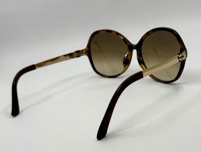 Gucci GG3796/F/S LV5CC Oversized Butterfly Sunglasses Gold Brown Authentic