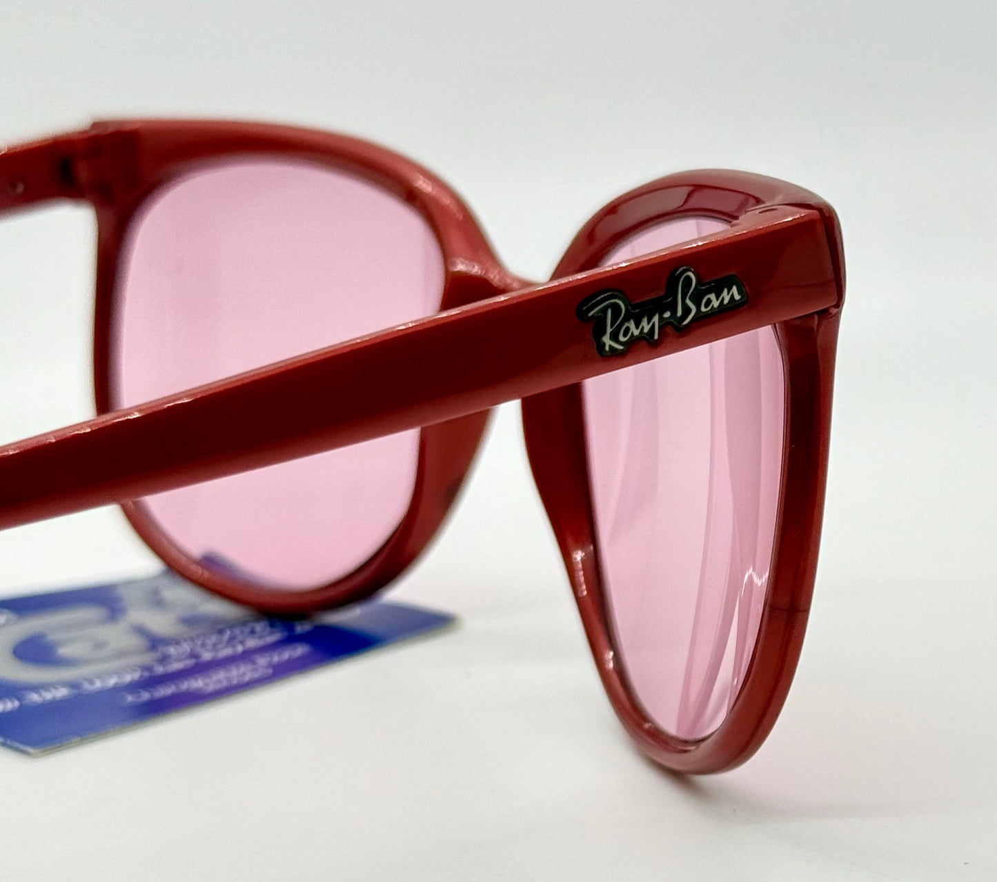 Ray-Ban CATS 1000 Red 1980s-B&L Changeable Rose Lenses-Vintage-France-UNWORN