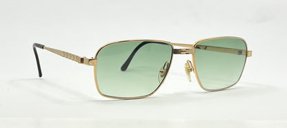 Dunhill 6142 004 Gold Vintage Sunglasses-New Green Gradient Custom Lenses-Unworn