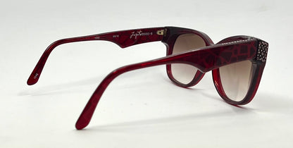 Collezione Zagato 2000/6 Red Crystal Vintage Sunglasses w/New Gradient Brown Custom Lenses