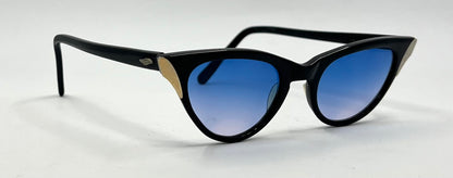 SRO VINTAGE Cat-Eye Sunglasses USA Made-New Blue Gradient Custom Lenses