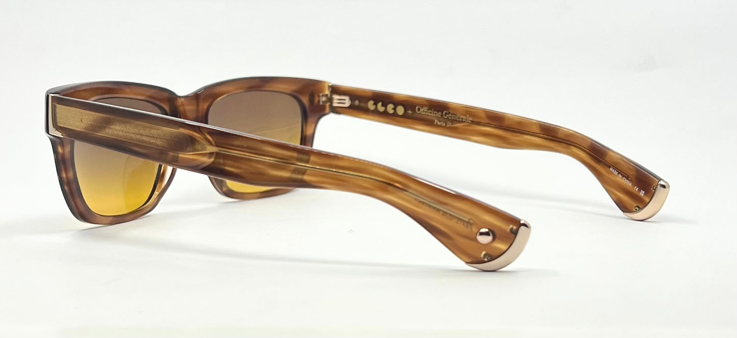 Garrett Leight x Officine Générale DB Sunglasses w/New, Custom Gradient Lenses-Full Kit/Unworn