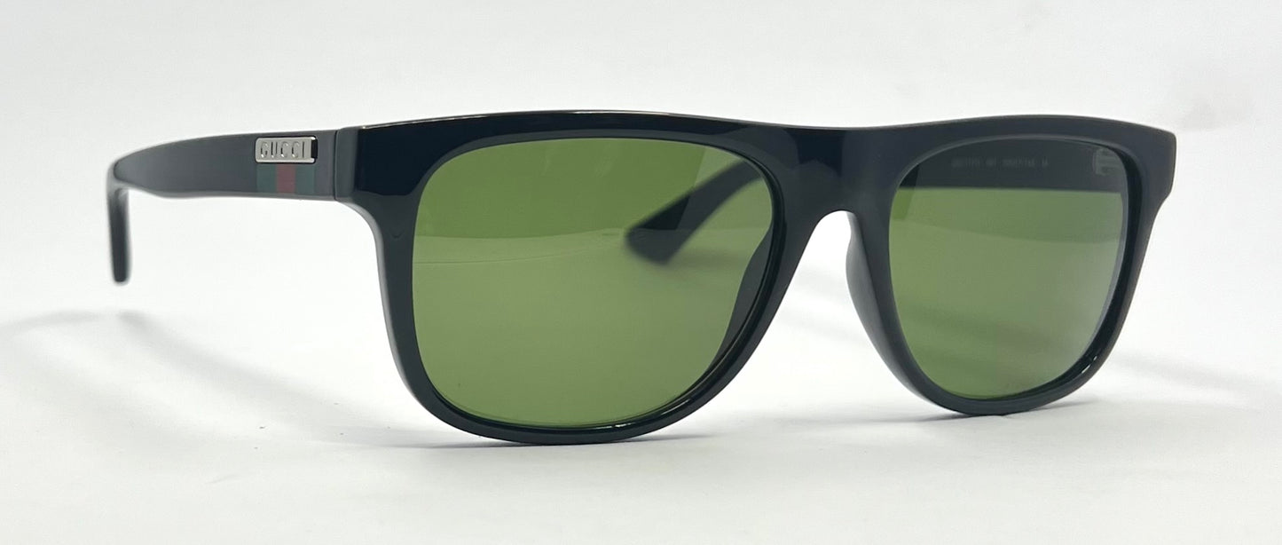 Gucci GG1117O 001 Black w/ Original Green Lenses – Made in Italy