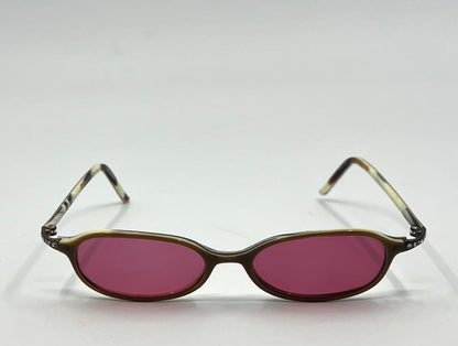 Valentino Vintage Sunglasses w/New Solid Pink Custom Tinted Lenses-Italy-Unworn