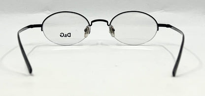 D&G Dolce & Gabbana 5058 01 m-Semi Rimless Oval Glasses Frame-UNWORN 47-21 135