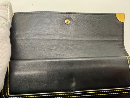 Louis Vuitton Vintage Navy Blue Leather Continental Long Wallet – France