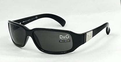 D&G 2165 VINTAGE Y2K Black Sunglasses 61-13 Unworn-Full Kit-Italy