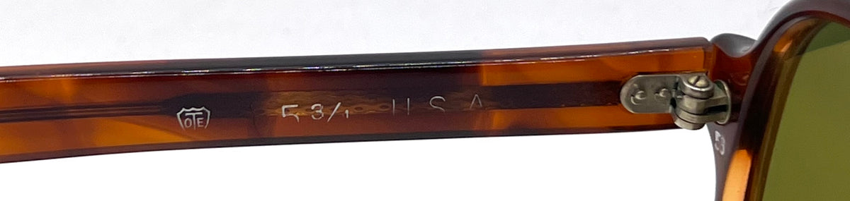 Tart Optical ACE HIGH-Vintage Amber Aviator Sunglasses-New Custom Green Lenses USA