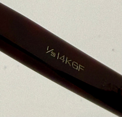 Vintage 50s–60s Browline Sunglasses 1/20 14K Gold Filled Deadstock