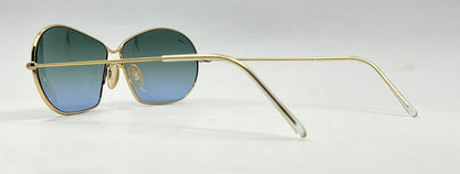 Italian Gold Metal Sunglasses w/New Custom Gradient Lenses-Unworn