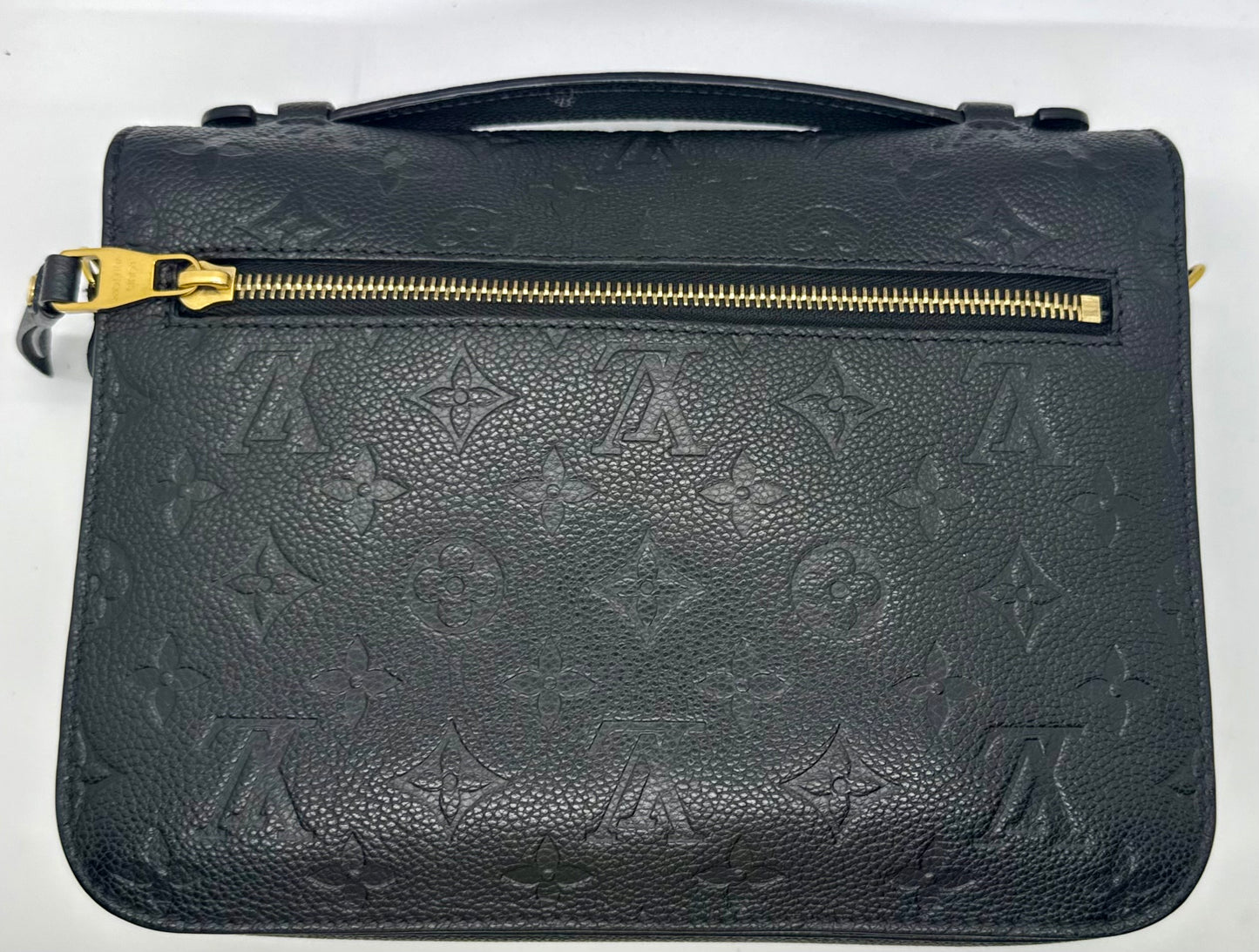 Louis Vuitton Pochette Metis Empreinte-Noir Black Leather Bag-Entrupy